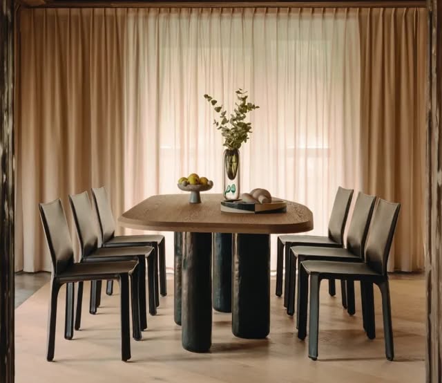 ROUGH table @sam_accoceberry in natural oak and bronze @rosewoodcourchevel