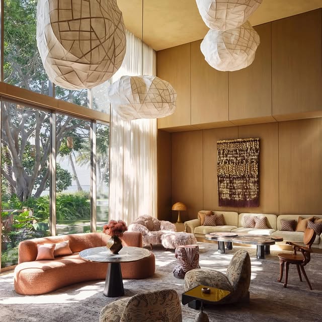 Our LEK sofa design by @christophedelcourt in Galena fabric @delcourttextiles spotted in an amazingly beautiful project by @kellybehunstudio