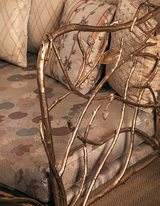 A magnolia blossom, forever in bronze.⁠