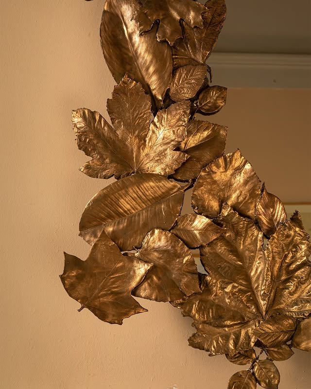 Close up of Osanna’s Bosco Mirror in Bronze.⁠